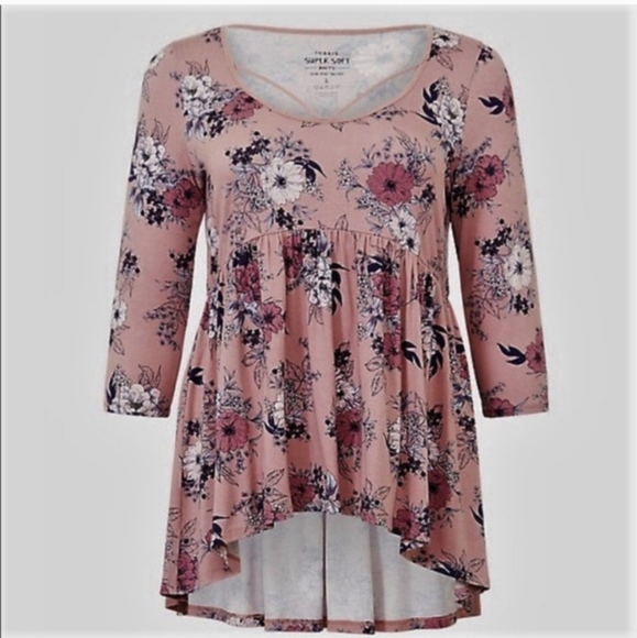 Torrid Super Soft Strappy Floral Babydoll - Picture 3 of 8